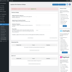 Page screenshot: Loginizer Security → File Checksums