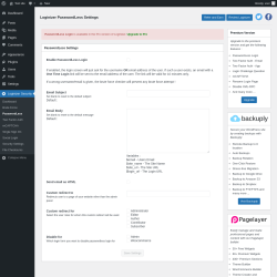 Page screenshot: Loginizer Security → PasswordLess