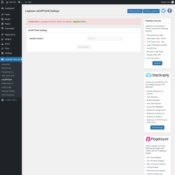 Page screenshot: Loginizer Security → reCAPTCHA