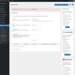 Page screenshot: Loginizer Security → Single Sign On