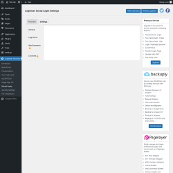 Page screenshot: Loginizer Security → Social Login → Settings