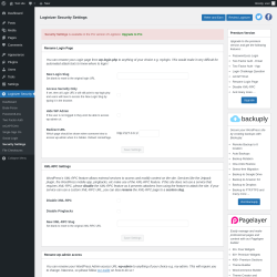 Page screenshot: Loginizer Security → Security Settings