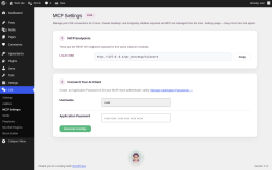 Page screenshot: Lola &rarr; MCP Settings