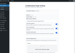 Page screenshot: LovedByAI &rarr; Settings