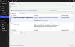 Page screenshot: Plugins &lsaquo; Test site &mdash; WordPress