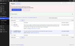 Page screenshot: Plugins &lsaquo; Test site &mdash; WordPress