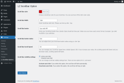Page screenshot: Settings &rarr; Lz Scrollbar Options