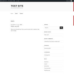 Page screenshot: Test site &ndash; Just another WordPress site
