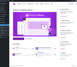 Page screenshot: Magazine Blocks