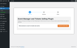Page screenshot: Quick Setup ‹ Test site — WordPress