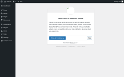Page screenshot: &lsaquo; Test site &mdash; WordPress
