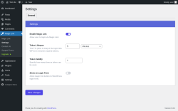 Page screenshot: Magic Link &rarr; Settings