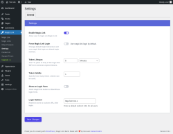 Page screenshot: Magic Link &rarr; Settings