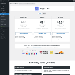 Page screenshot: Magic Link &rarr; Upgrade&nbsp;&nbsp;➤