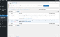Page screenshot: Plugins ‹ Test site — WordPress