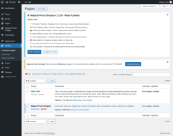 Page screenshot: Plugins ‹ Test site — WordPress