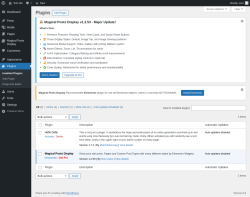 Page screenshot: Plugins ‹ Test site — WordPress
