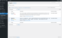 Page screenshot: Plugins &lsaquo; Test site &mdash; WordPress