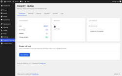 Page screenshot: MagicWP Backup