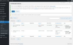 Page screenshot: Tools &rarr; Scheduled Actions