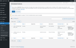 Page screenshot: Tools &rarr; Scheduled Actions