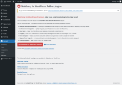 Page screenshot: MC4WP → Add-ons
