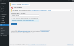 Page screenshot: MC4WP &rarr; Form