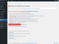 Page screenshot: MC4WP &rarr; Add-ons