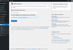 Page screenshot: MC4WP &rarr; Form