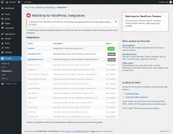 Page screenshot: MC4WP &rarr; Integrations