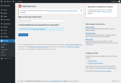 Page screenshot: MC4WP &rarr; Form
