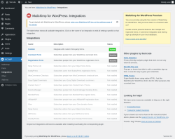 Page screenshot: MC4WP &rarr; Integrations