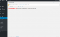 Page screenshot: Settings  &rarr; Mailgun Lists