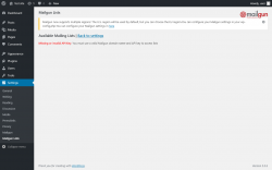 Page screenshot: Settings  &rarr; Mailgun Lists