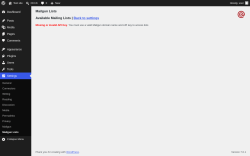 Page screenshot: Settings &rarr; Mailgun Lists