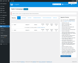Page screenshot: MailOptin → Optin Campaigns