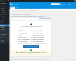 Page screenshot: MailOptin → 
                        License                    