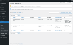 Page screenshot: Tools → Scheduled Actions