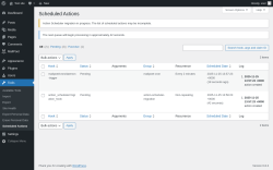 Page screenshot: Tools → Scheduled Actions