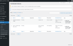Page screenshot: Tools → Scheduled Actions