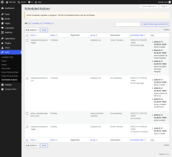 Page screenshot: Tools &rarr; Scheduled Actions