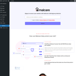 Page screenshot: MalCare &lsaquo; Test site &mdash; WordPress