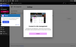 Page screenshot: Elementor &rarr; Site management