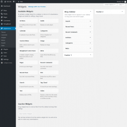 Page screenshot: Widgets &lsaquo; Test site &mdash; WordPress