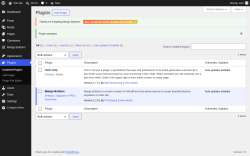 Page screenshot: Plugins &lsaquo; Test site &mdash; WordPress