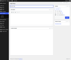 Page screenshot: Locations &rarr; Add Post