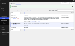 Page screenshot: Plugins &lsaquo; Test site &mdash; WordPress