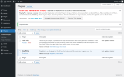 Page screenshot: Plugins ‹ Test site — WordPress