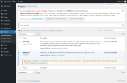 Page screenshot: Plugins ‹ Test site — WordPress