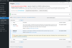 Page screenshot: Plugins ‹ Test site — WordPress